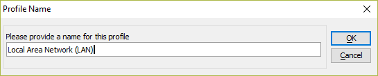 Name the publishing profile.